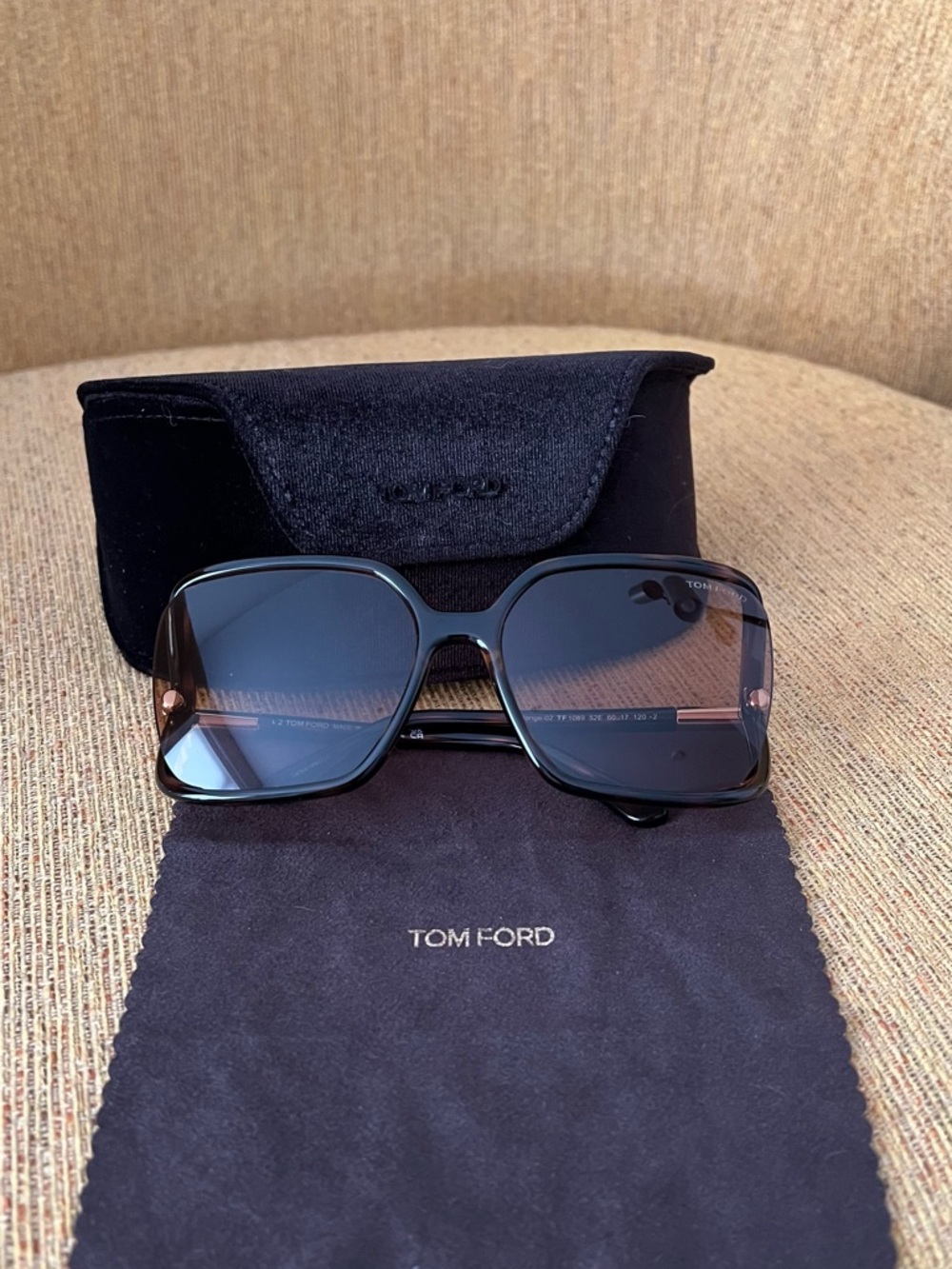 Tom Ford Butterfly Solange Sunglasses with Brown Lenses